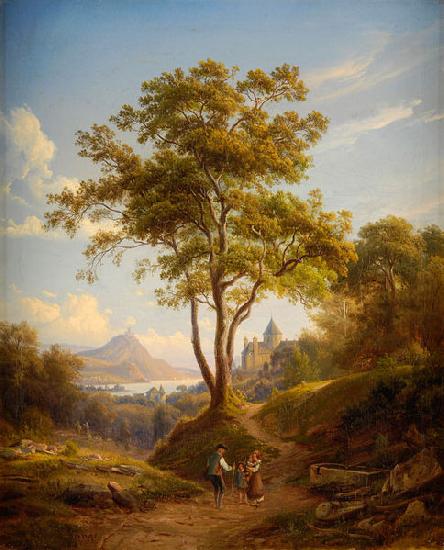 Julius Lange Am Rhein bei Nonnenwerth oil painting image